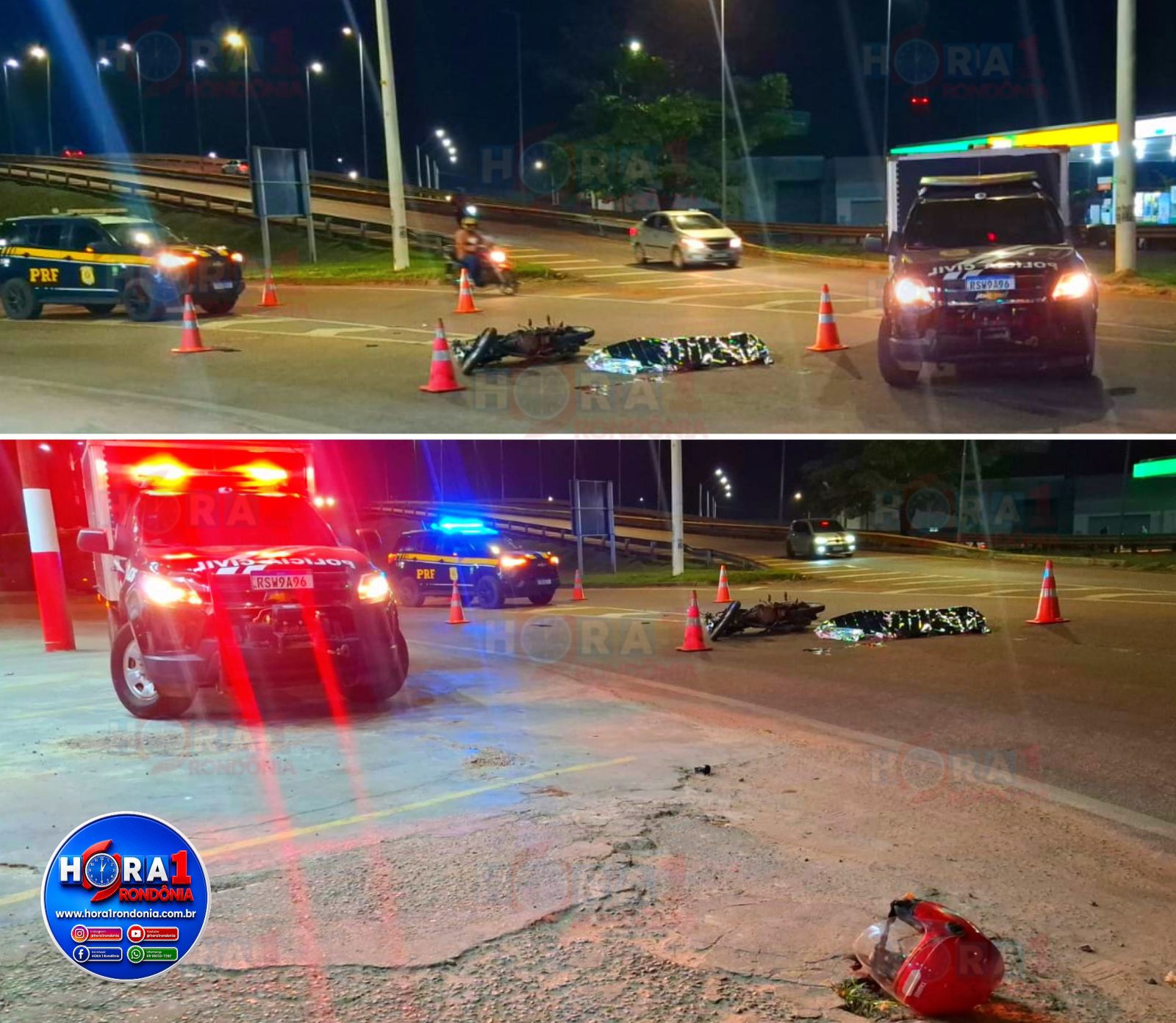 URGENTE: Motociclista morre após ser atropelado por carreta na Avenida Jorge Teixeira, em Porto Velho