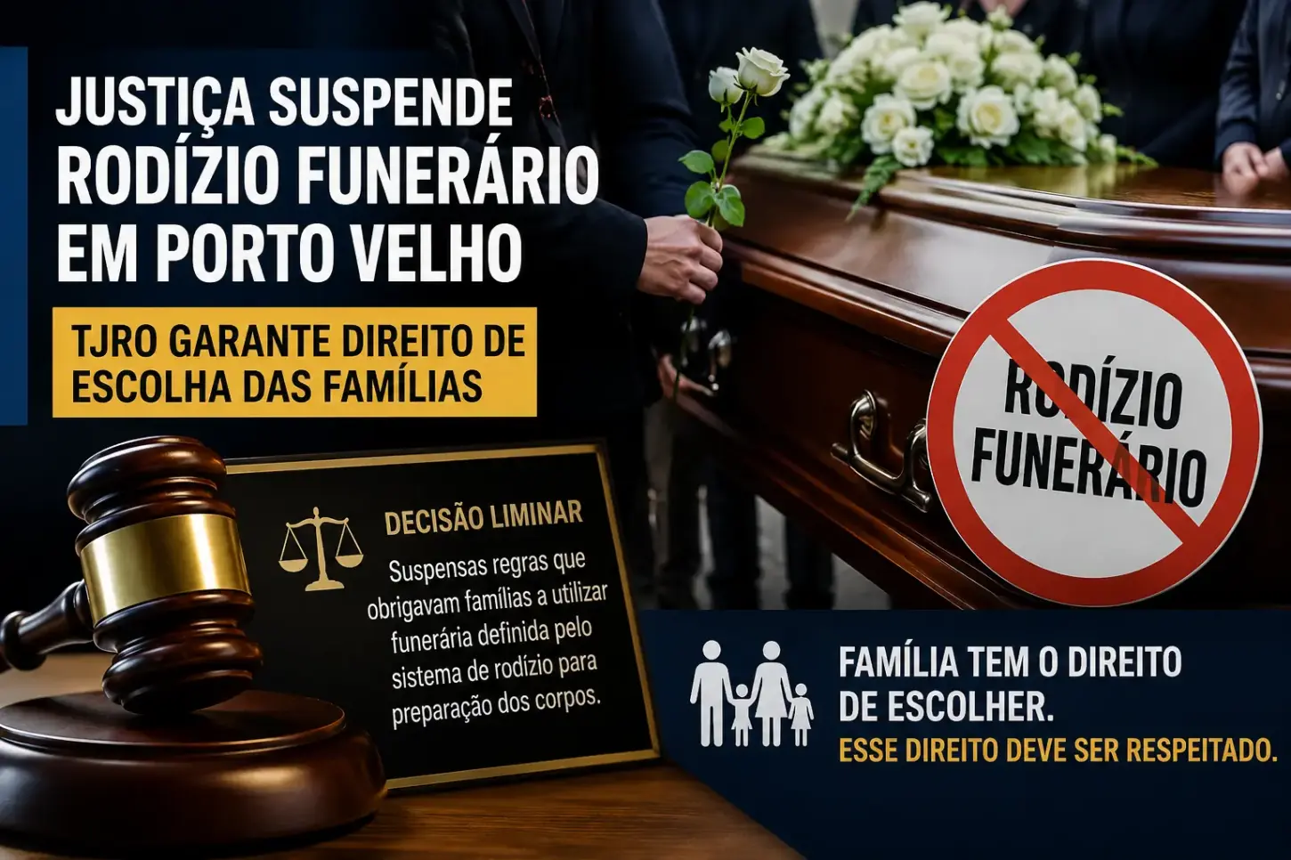 TJRO suspende regras do rodízio funerário em Porto Velho e reforça direito de escolha das famílias