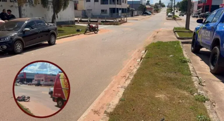  Acidente entre carro e moto deixa trânsito lento em Rondônia 