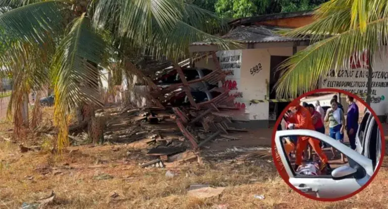  Acidente entre veículos deixa três feridos e causa invasão de oficina em RO 
