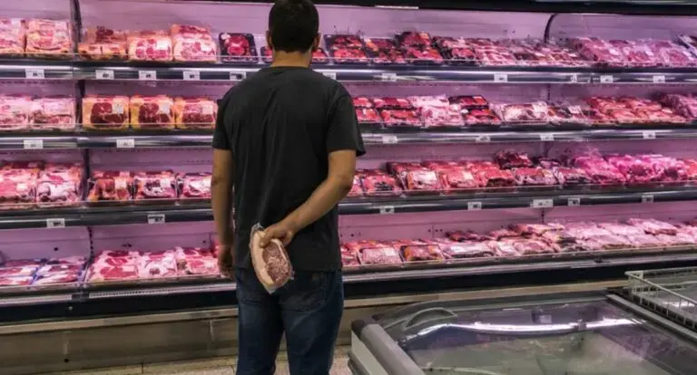  Homem é detido após furtar peça de picanha em supermercado em RO 