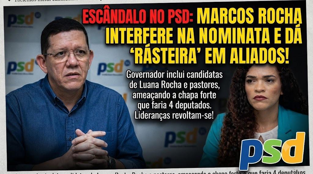 Intervenção de Marcos Rocha no PSD revolta cúpula e ameaça chapa de deputados estaduais em Rondônia
