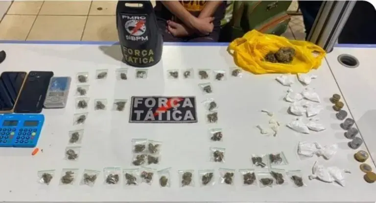  Três homens são presos e adolescente apreendida por tráfico de drogas em residência na zona leste de Porto Velho 