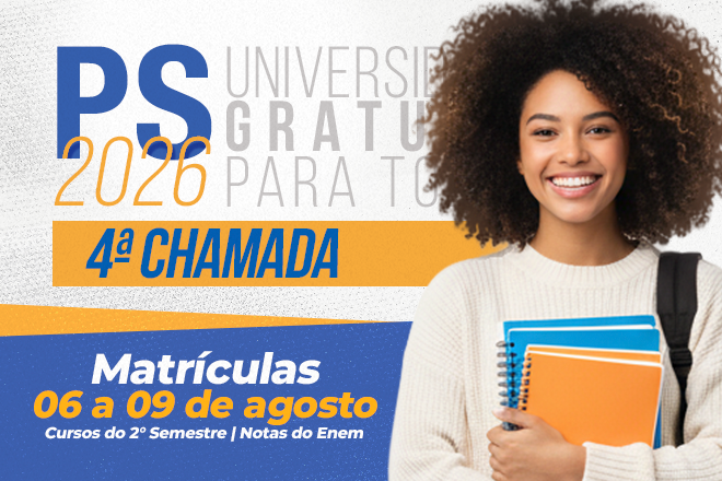 Publicada 4 chamada de matrícula para cursos do 2 semestre com ingresso pelas notas do Enem