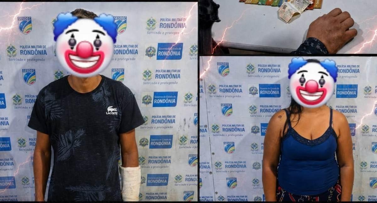 Casal é preso pela Polícia Militar em Porto Velho no decorrer de operação contra o tráfico de drogas no bairro Roque