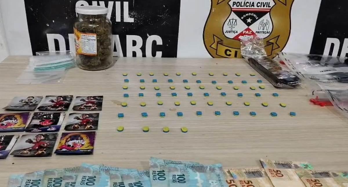 DENARC prende suspeito de tráfico de drogas sintéticas e skunk em operação na área central de Porto Velho