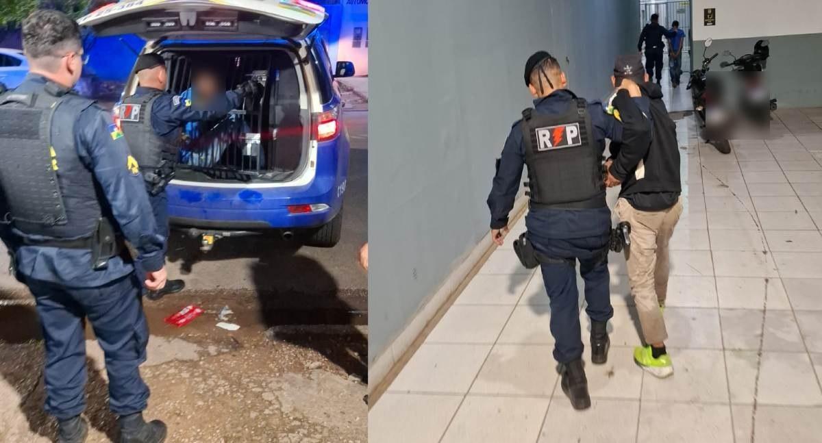 Dupla é presa depois de perseguição de moto e descarte de drogas na região central de Porto Velho