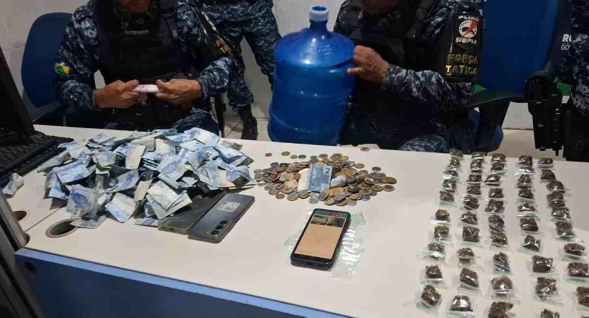 Força Tática do 5º BPM prende suspeito com mais de 160 porções de maconha em Porto Velho
