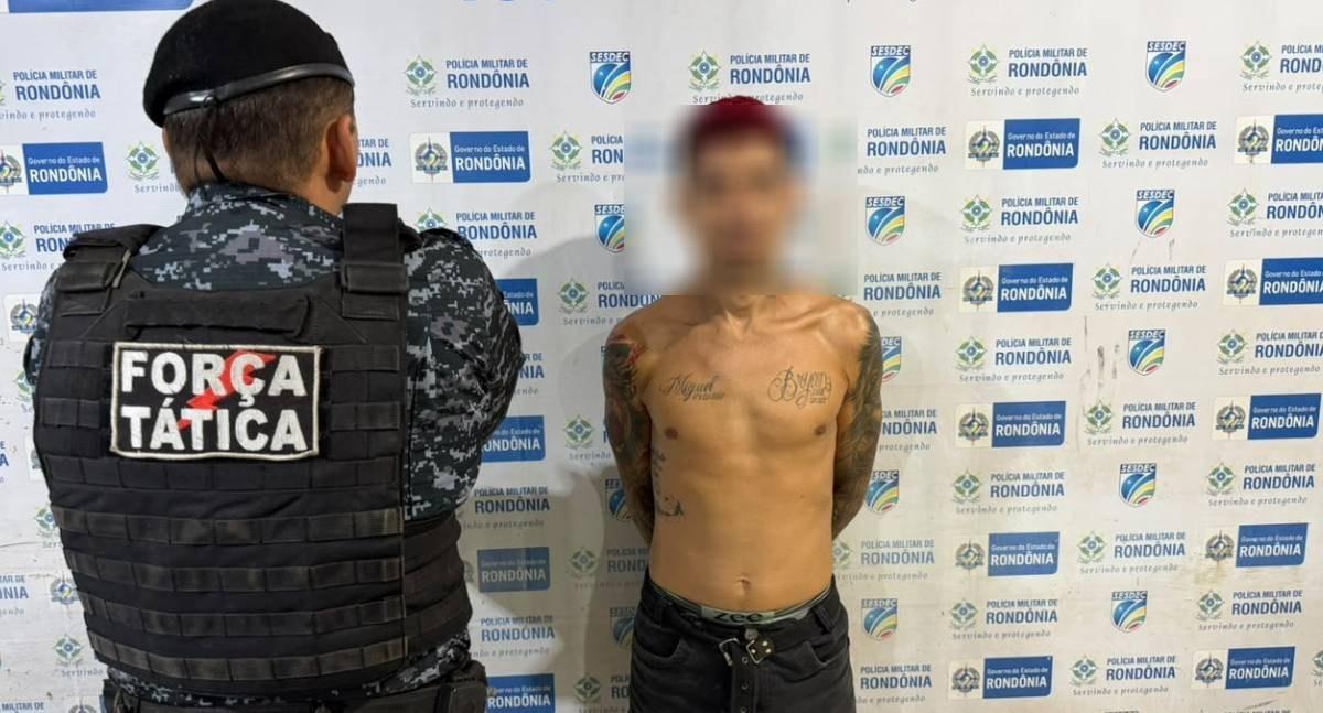 Força Tática prende “F.P.” com pistola .380 no decorrer de ação em Porto Velho