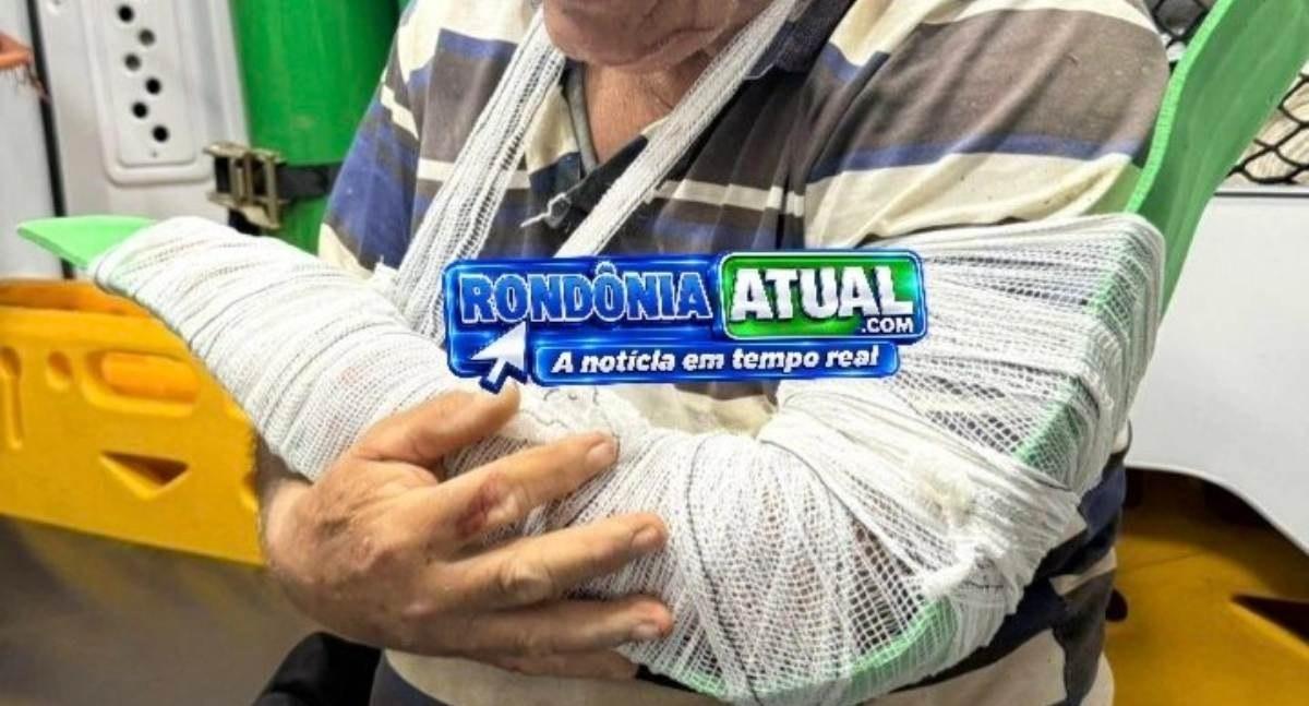 Motociclista fica ferido depois de sofrer queda em vicinal na zona rural
