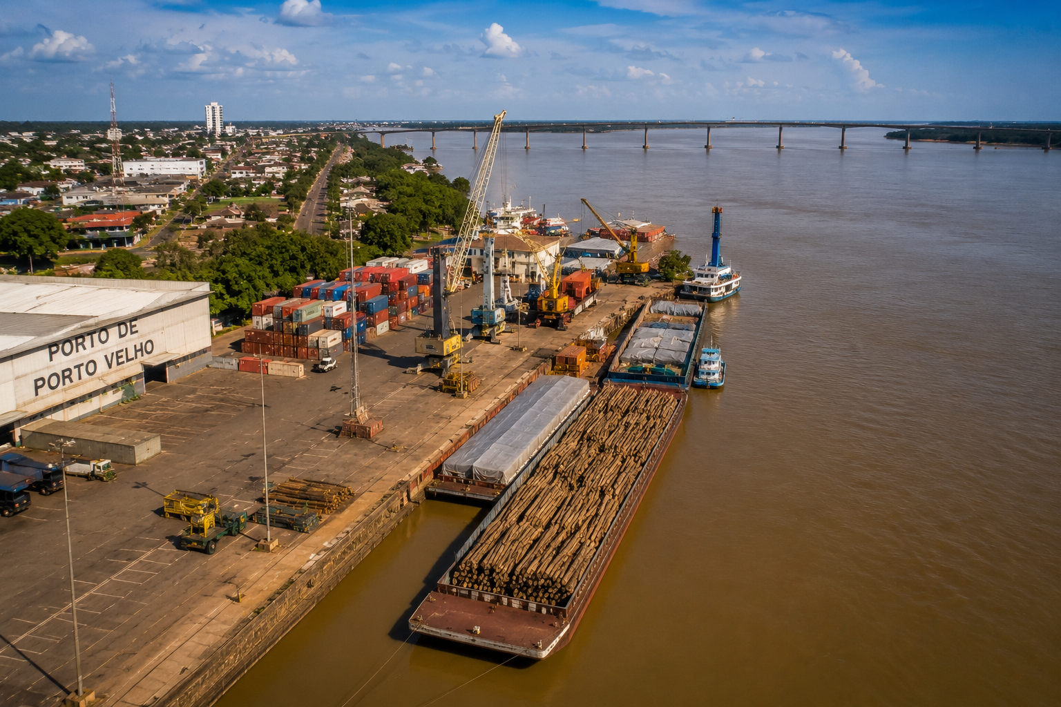 RIO DE DINHEIRO: cargas crescem 77% no Porto de Porto Velho e Madeira ganha força como corredor da economia de Rondônia