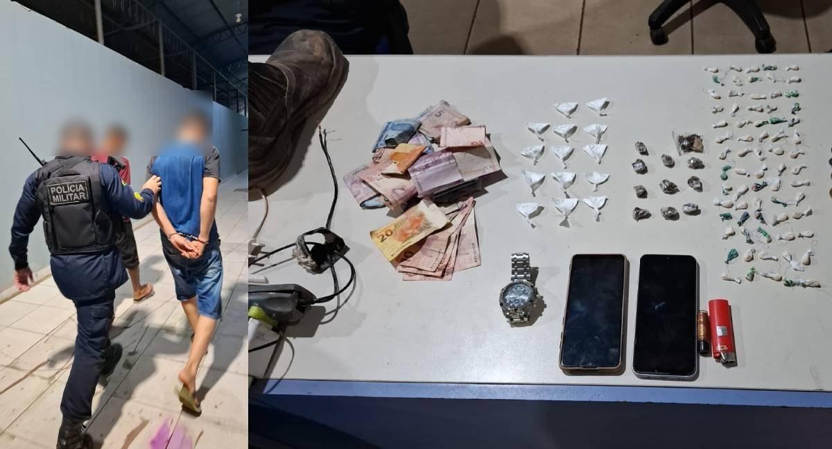 Ação do 5º BPM resulta na prisão de dupla e apreensão de 95 porções de drogas no Jardim Santana