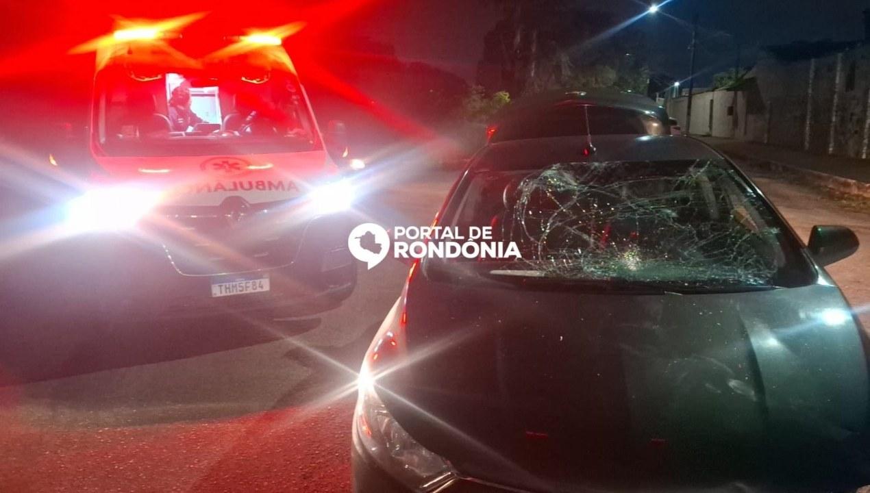 Adolescente fica ferido após ser atropelado por carro enquanto andava de bicicleta