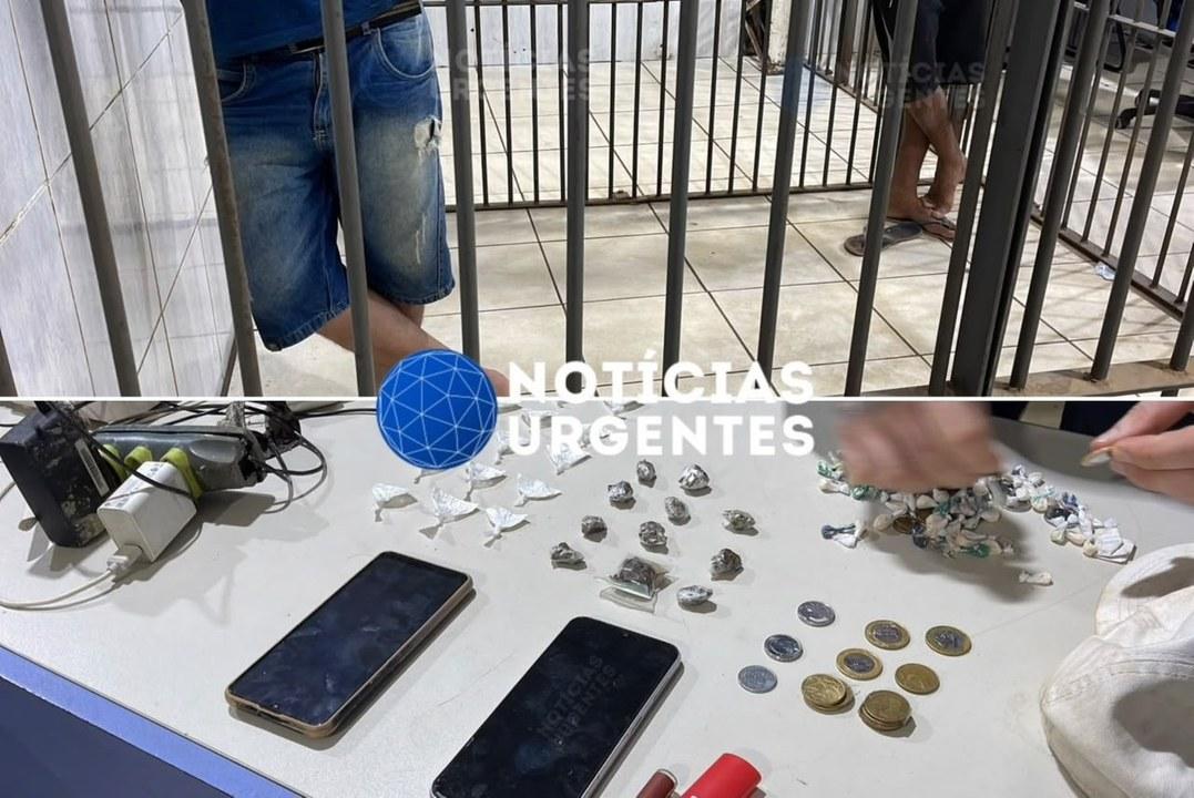 Suspeitos tentam fugir, mas acabam presos com drogas