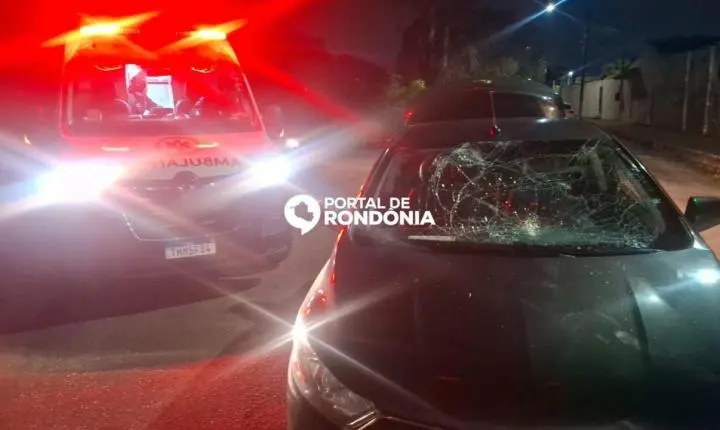Adolescente fica ferido após ser atropelado por carro enquanto andava de bicicleta