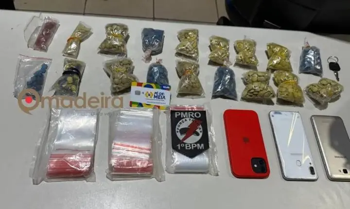 Adolescentes são apreendidos com motocicleta roubada e droga sintética avaliada em R$ 40 mil em Porto Velho