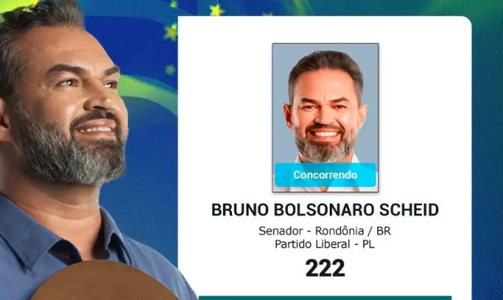 Bruno Bolsonaro Scheid é o primeiro de Rondônia a registrar candidatura ao Senado no TSE