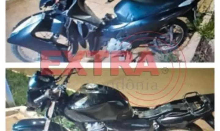 Colisão entre motos deixa duas pessoas feridas na Avenida Paraná em Vilhena