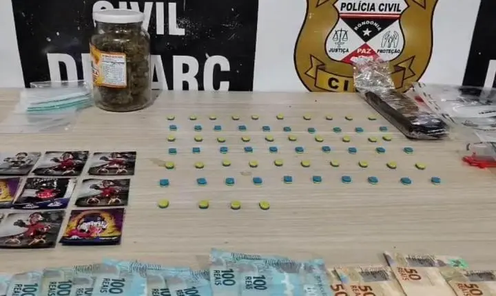 DENARC prende suspeito de tráfico de drogas sintéticas e skunk em operação na área central de Porto Velho