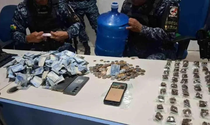 Força Tática do 5º BPM prende suspeito com mais de 160 porções de maconha em Porto Velho