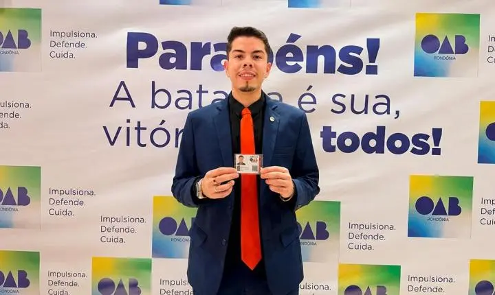 Jovem de Porto Velho conquista carteira da OAB e inicia carreira na advocacia