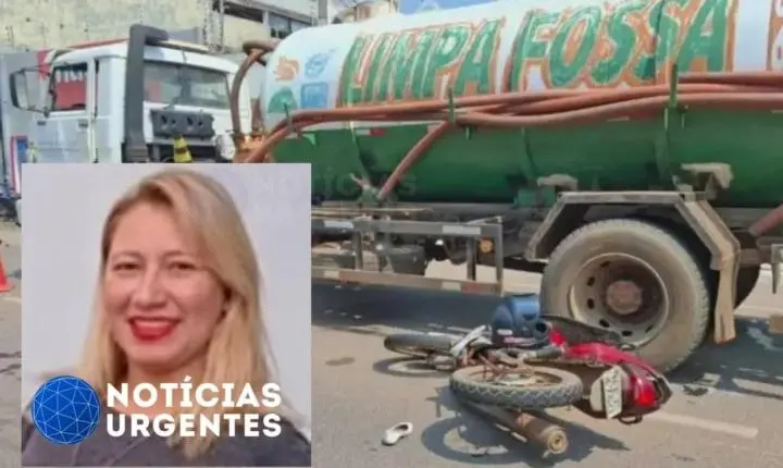 Locutora morre depois de cair de moto e ser atropelada por caminhão