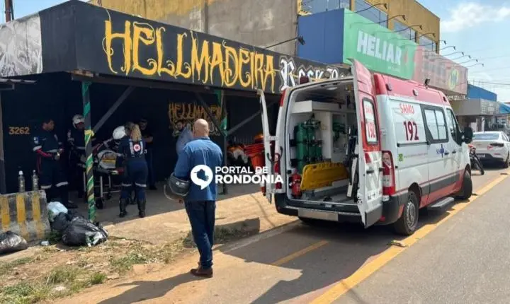 Motociclista fica ferido após colisão entre moto e caminhonete em cruzamento