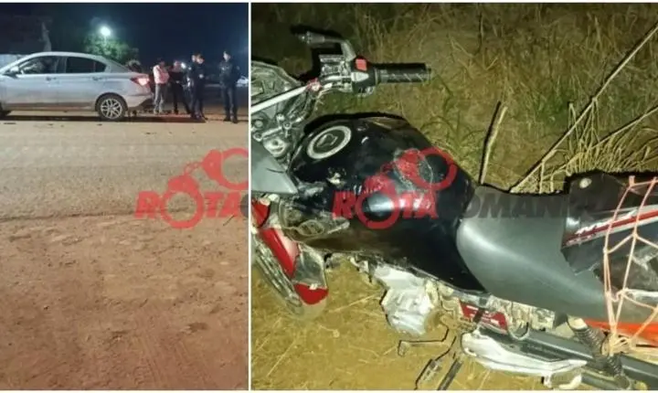 Motociclista sofre fratura na perna depois de acidente na BR-429