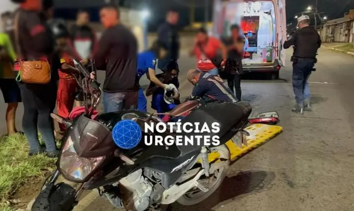 Motorista faz conversão, provoca acidente com motociclista e foge sem prestar socorro
