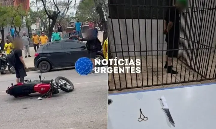 Mototaxista é esfaqueado e suspeito acaba preso perto da rodoviária
