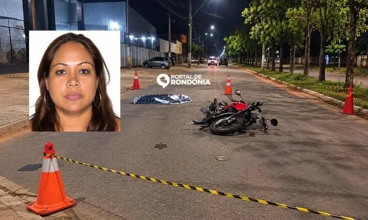 Mulher morre após cair de moto na avenida Mamoré em Porto Velho