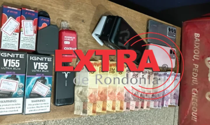 PM apreende adolescente e prende entregador por venda ilegal de cigarros eletrônicos em Vilhena