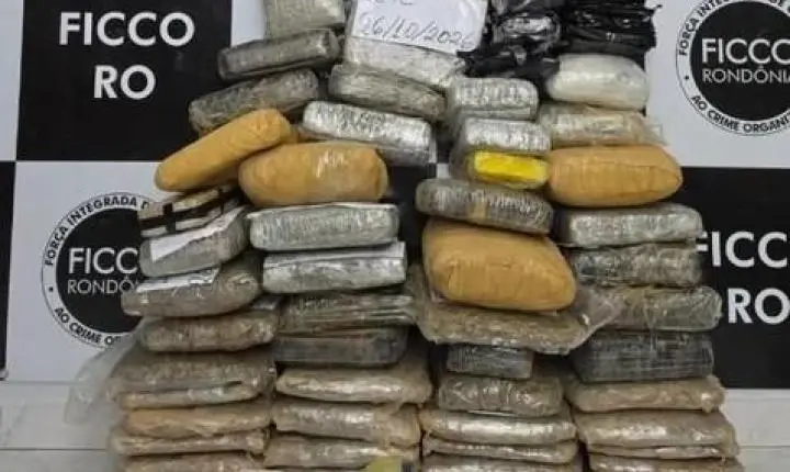 Polícia Federal apreende 57 kg de drogas escondidos no forro de casa em construção em Porto Velho