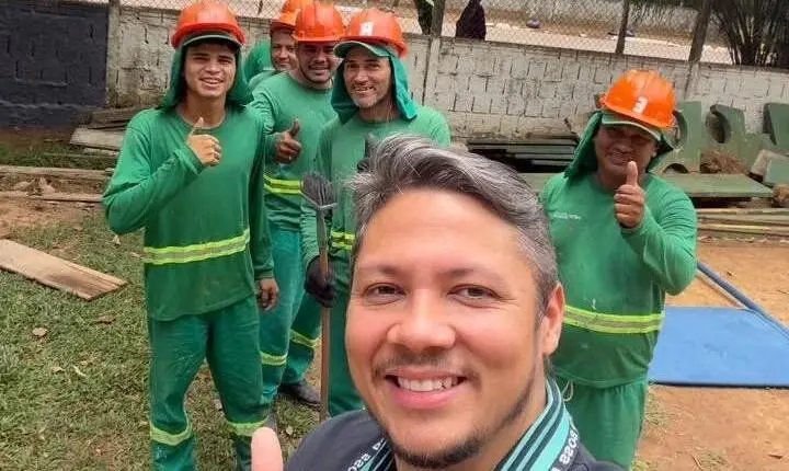 Vereador Zé Paroca acompanha revitalização do Parque Circuito e elogia gestão de Leo Moraes