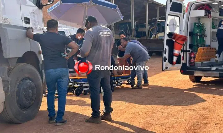 VÍDEO: Trabalhador fica em estado grave ao ser prensado por carreta em empresa